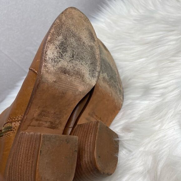 Madewell Janice Leather Bootie in English Saddle 8.5 - Picture 6 of 9